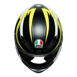 AGV K6 VR46 Motorcycle Helmet (Black/White/Yellow) -Deals Helmets Full Face Store 31501 7