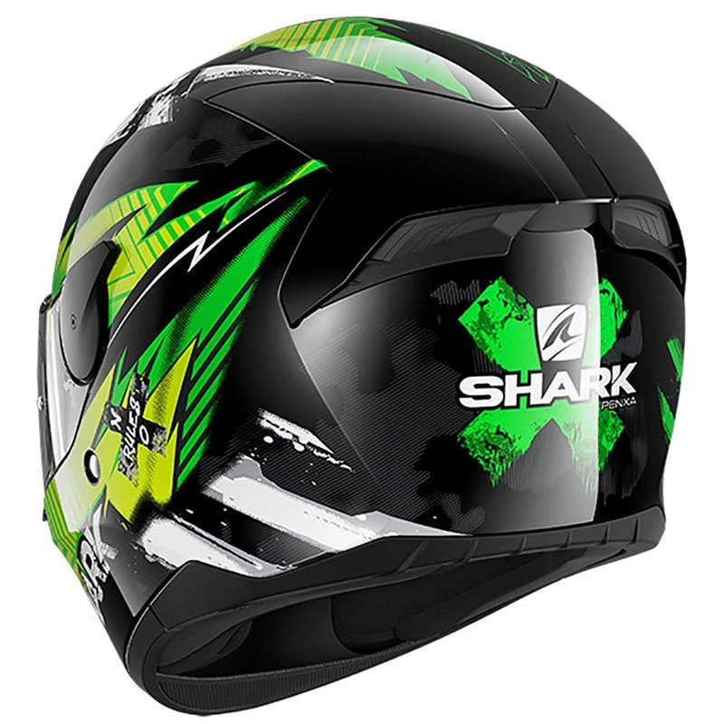 Shark D-Skwal 2 Penxa Motorcycle Helmet (Black/Green/Yellow) 5 Shark D-Skwal 2 Penxa Motorcycle Helmet (Black/Green/Yellow) - Image 3