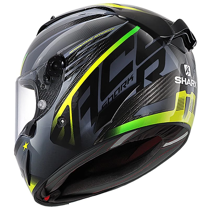 Shark Race R Pro Carbon Aspy Helmet (Carbon/Anthracite/Yellow) 4 Shark Race R Pro Carbon Aspy Helmet (Carbon/Anthracite/Yellow) - Image 2