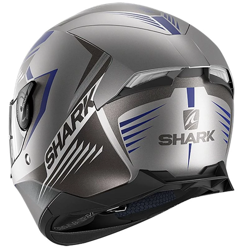Shark Skwal 2 Hallder Motorcycle Helmet (Matt Anthracite/Blue) 4 Shark Skwal 2 Hallder Motorcycle Helmet (Matt Anthracite/Blue) - Image 2