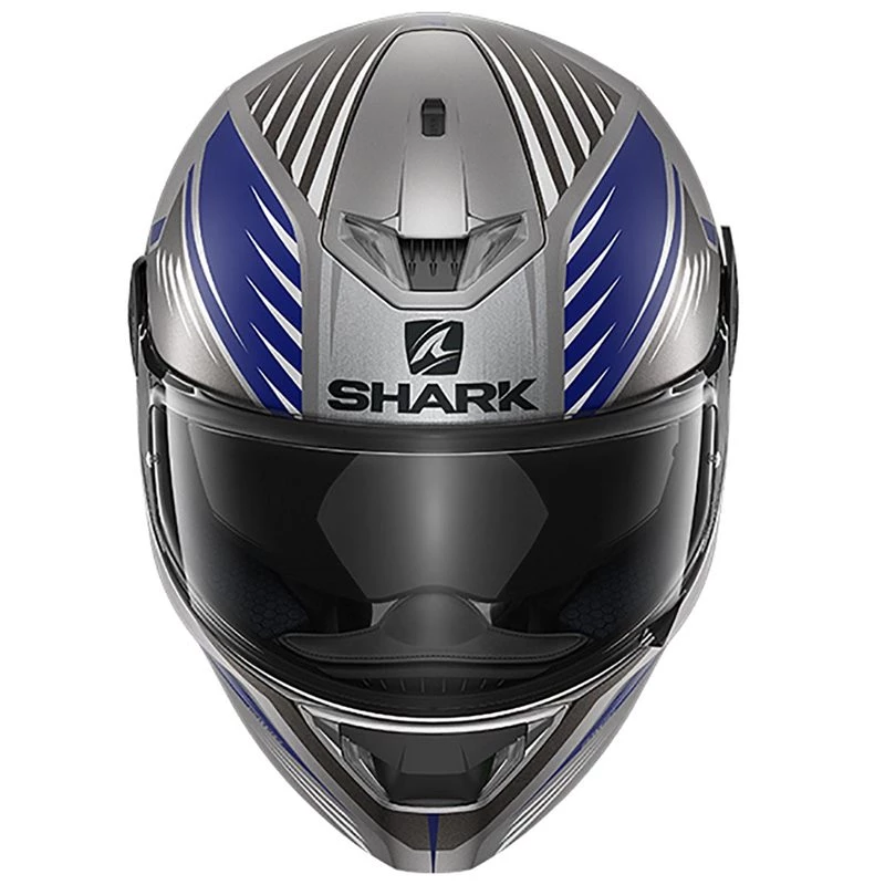 Shark Skwal 2 Hallder Motorcycle Helmet (Matt Anthracite/Blue) 5 Shark Skwal 2 Hallder Motorcycle Helmet (Matt Anthracite/Blue) - Image 3
