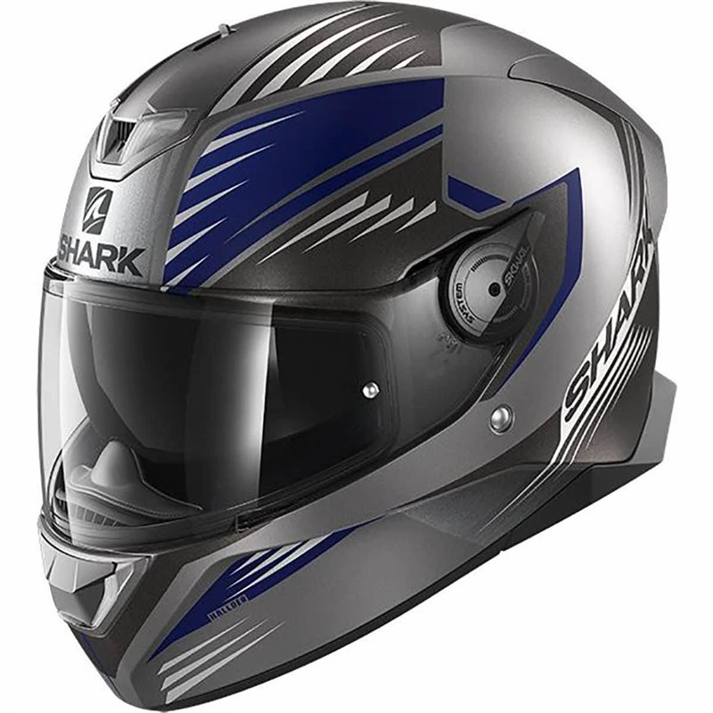 Shark Skwal 2 Hallder Motorcycle Helmet (Matt Anthracite/Blue) 3 Shark Skwal 2 Hallder Motorcycle Helmet (Matt Anthracite/Blue)