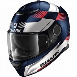 Shark Spartan 1.2 Strad Motorcycle Helmet (Matt Blue/White/Red)