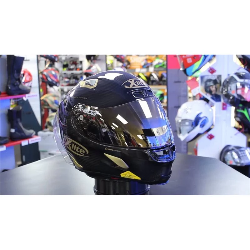 X-Lite X-803 Ultra Carbon RS Golden Edition Helmet (Carbon/Gold) 4 X-Lite X-803 Ultra Carbon RS Golden Edition Helmet (Carbon/Gold) - Image 2