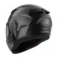Roof RO200 Troyan Motorcycle Helmet (Black/Steel) -Deals Helmets Full Face Store 31689 4