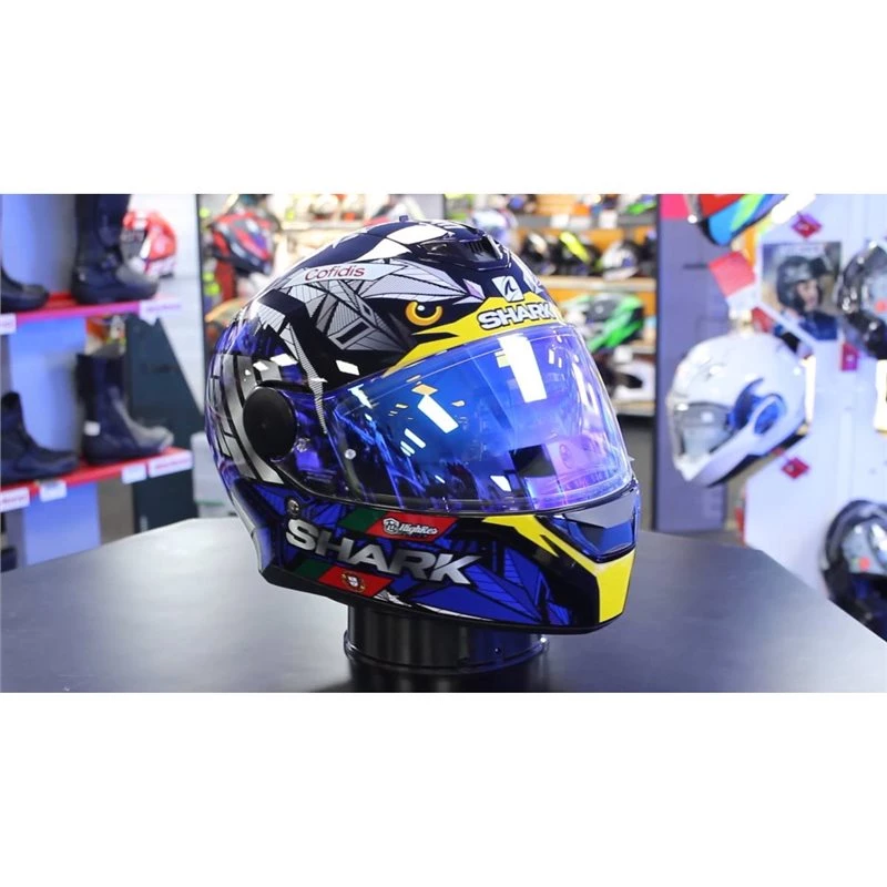 Shark D-Skwal 2 Oliviera Falcao Motorcycle Helmet (Black/Blue/Yellow) 4 Shark D-Skwal 2 Oliviera Falcao Motorcycle Helmet (Black/Blue/Yellow) - Image 2