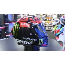 Scorpion Exo R1 Fabio Quartararo Monster Red Replica Helmet (Red) -Deals Helmets Full Face Store 32549 1