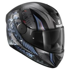 Shark D-Skwal 2 Atraxx Helmet (Matt Black/Anthracite/Blue) -Deals Helmets Full Face Store 32570 3