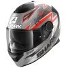 Shark Spartan 1.2 Parassol Motorcycle Helmet (Matt Silver/Red) -Deals Helmets Full Face Store 32591