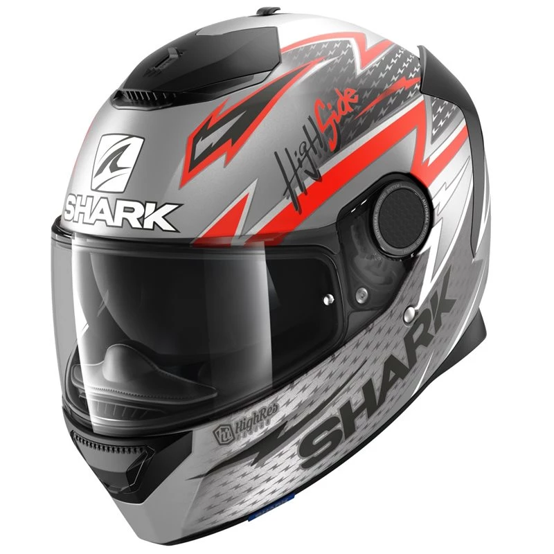 Shark Spartan 1.2 Parassol Motorcycle Helmet (Matt Silver/Red) 3 Shark Spartan 1.2 Parassol Motorcycle Helmet (Matt Silver/Red)