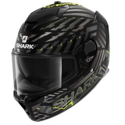 Shark Spartan GT E-Brake Helmet (Matt Black/Yellow/Anthracite)
