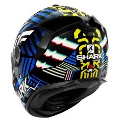 Shark Spartan GT E-Brake Helmet (Black/Blue/Yellow) -Deals Helmets Full Face Store 32603 1