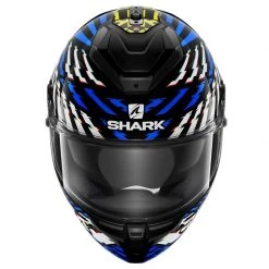 Shark Spartan GT E-Brake Helmet (Black/Blue/Yellow) -Deals Helmets Full Face Store 32603 2