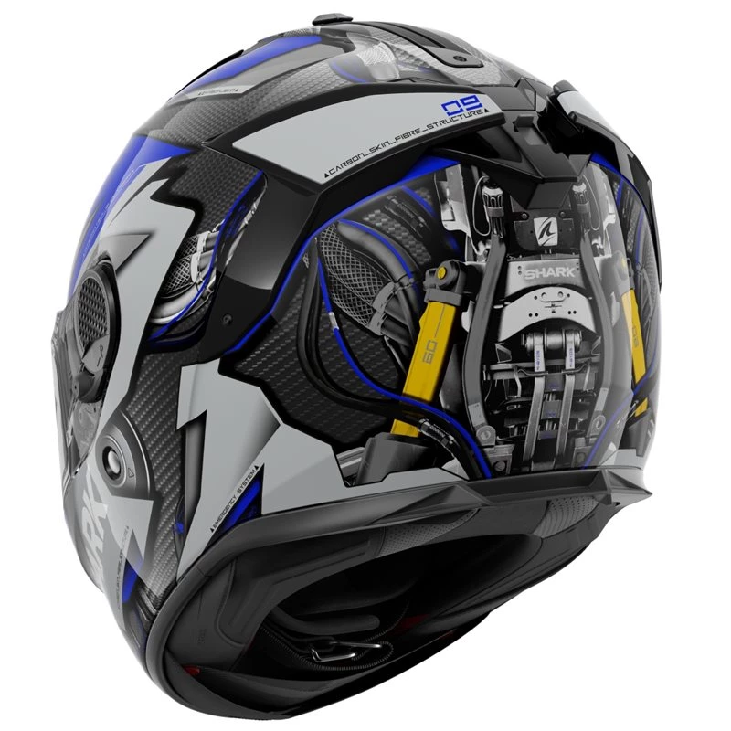 Shark Spartan GT Carbon Urikan Helmet (Black/Blue) 4 Shark Spartan GT Carbon Urikan Helmet (Black/Blue) - Image 2