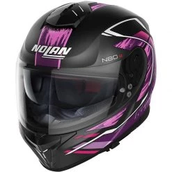 Nolan N80-8 Thunderbolt Helmet (Flat Black/Purple)