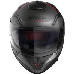 Nolan N80-8 Astute Helmet (Flat Grey/Red) -Deals Helmets Full Face Store 32787 2