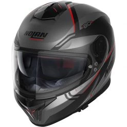 Nolan N80-8 Astute Helmet (Flat Grey/Red)