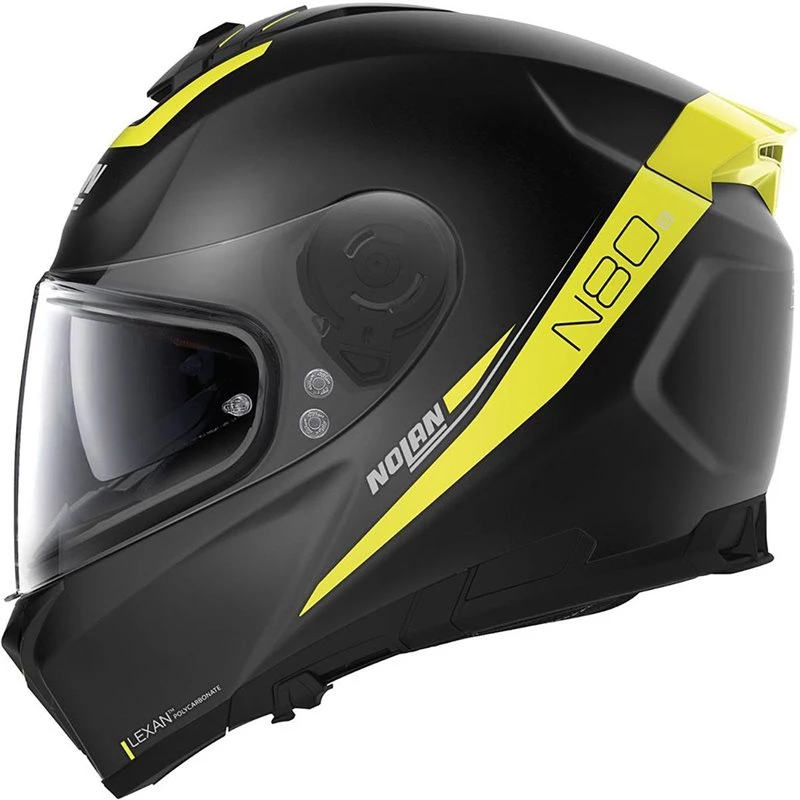 Nolan N80-8 Staple Helmet (Flat Black/Yellow) 4 Nolan N80-8 Staple Helmet (Flat Black/Yellow) - Image 2