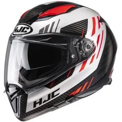 HJC F70 Kesta Carbon MC1 Motorcycle Helmet (Red)
