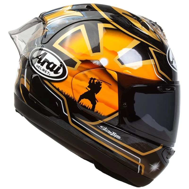 Arai RX-7V EVO Pedrosa Spirit Gold Helmet 4 Arai RX-7V EVO Pedrosa Spirit Gold Helmet - Image 2