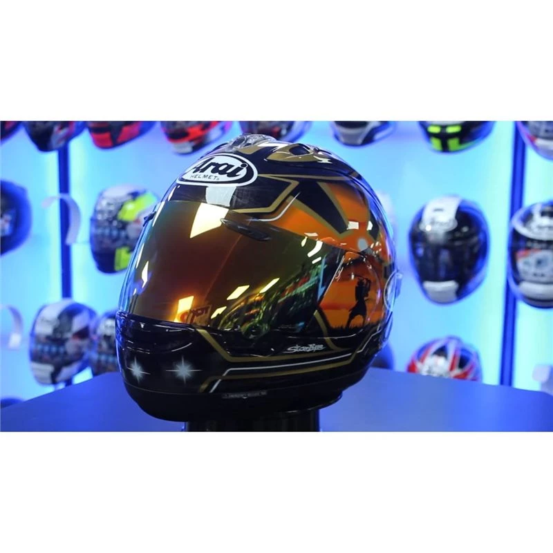 Arai RX-7V EVO Pedrosa Spirit Gold Helmet 5 Arai RX-7V EVO Pedrosa Spirit Gold Helmet - Image 3