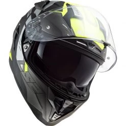 LS2 FF327 Challenger Allert Helmet (Titanium|Hi Vis Yellow) -Deals Helmets Full Face Store 33122 8