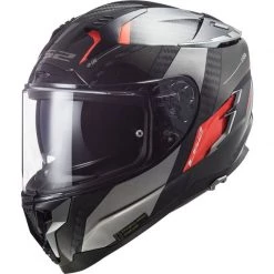 LS2 FF327 Challenger Carbon Alloy Helmet (Titanium|Chrome|Orange)