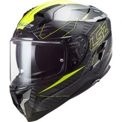 LS2 FF327 Challenger Carbon Fold Helmet (Black|Yellow)