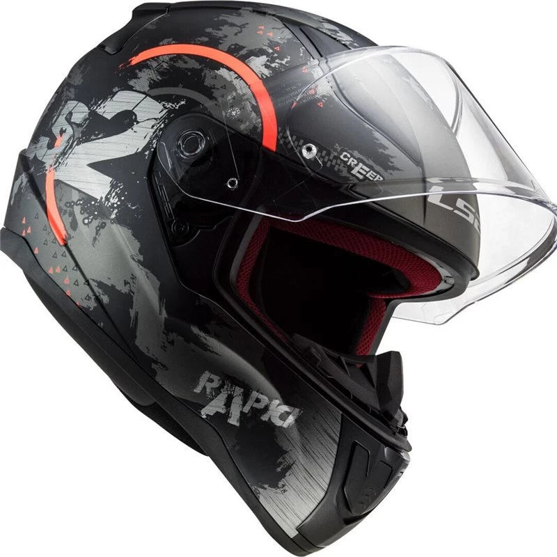 LS2 FF353 Rapid Circle Motorcycle Helmet (Titanium|Fluo Orange) 5 LS2 FF353 Rapid Circle Motorcycle Helmet (Titanium|Fluo Orange) - Image 3
