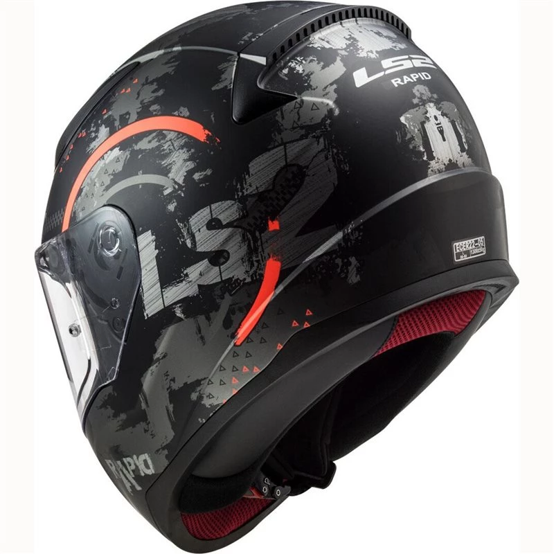 LS2 FF353 Rapid Circle Motorcycle Helmet (Titanium|Fluo Orange) 6 LS2 FF353 Rapid Circle Motorcycle Helmet (Titanium|Fluo Orange) - Image 4