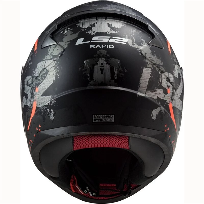 LS2 FF353 Rapid Circle Motorcycle Helmet (Titanium|Fluo Orange) 8 LS2 FF353 Rapid Circle Motorcycle Helmet (Titanium|Fluo Orange) - Image 6