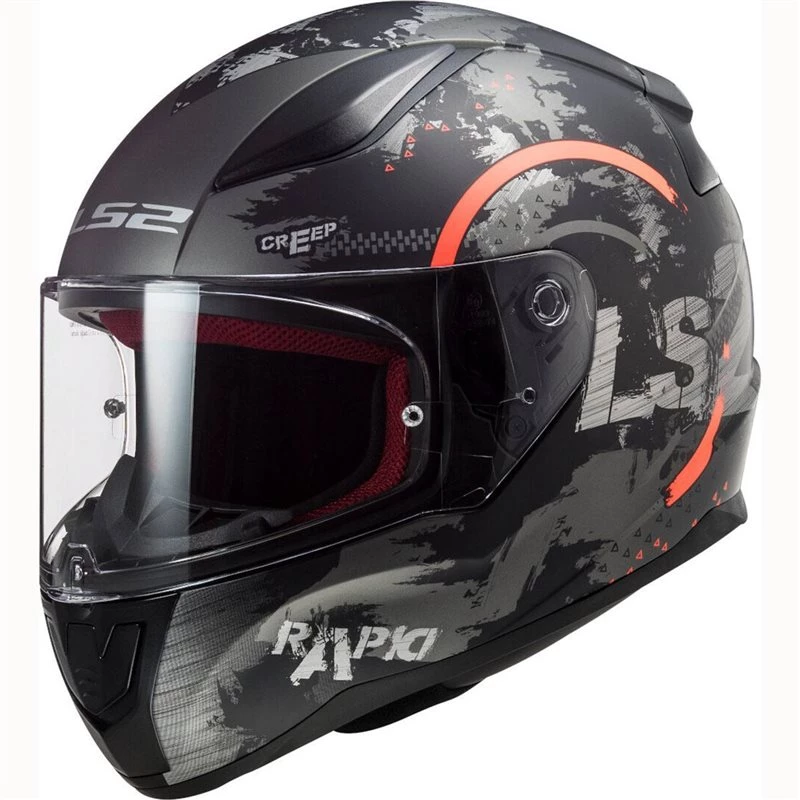 LS2 FF353 Rapid Circle Motorcycle Helmet (Titanium|Fluo Orange) 3 LS2 FF353 Rapid Circle Motorcycle Helmet (Titanium|Fluo Orange)