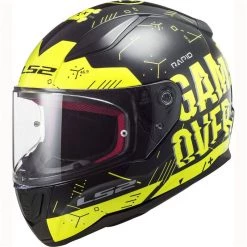 LS2 FF353 Rapid Happy Player Helmet (Black|Hi Vis Yellow)