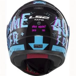 LS2 FF353 Rapid Happy Player Helmet (Black|Sky Blue) 12 LS2 FF353 Rapid Happy Player Helmet (Black|Sky Blue) -Deals Helmets Full Face Store 33131 4