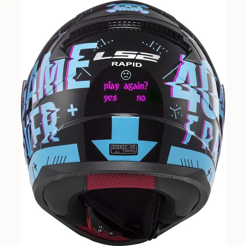 LS2 FF353 Rapid Happy Player Helmet (Black|Sky Blue) 7 LS2 FF353 Rapid Happy Player Helmet (Black|Sky Blue) - Image 5
