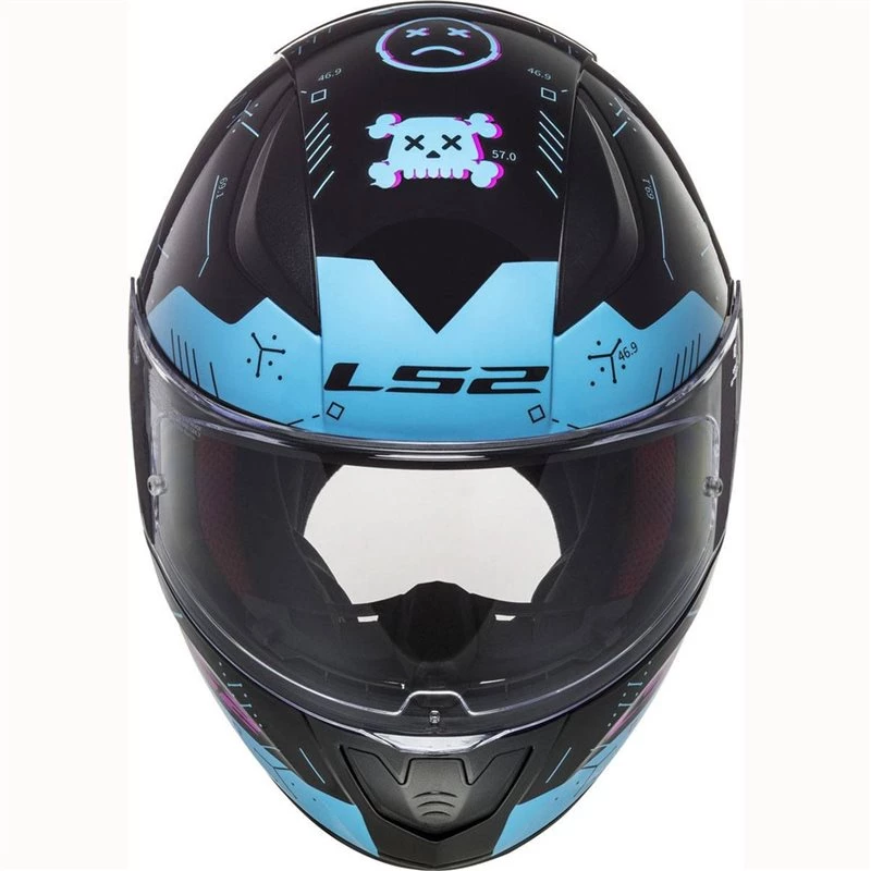 LS2 FF353 Rapid Happy Player Helmet (Black|Sky Blue) 8 LS2 FF353 Rapid Happy Player Helmet (Black|Sky Blue) - Image 6