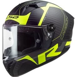 LS2 FF805 Thunder Carbon Racing 1 Helmet (Black|Hi Vis Yellow)