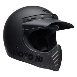 Bell Moto 3 Blackout Helmet (Matte/Gloss Black)