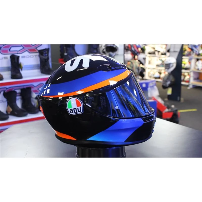AGV K6 Marini Sky Racing Replica Helmet (Black|Blue|Orange) 4 AGV K6 Marini Sky Racing Replica Helmet (Black|Blue|Orange) - Image 2