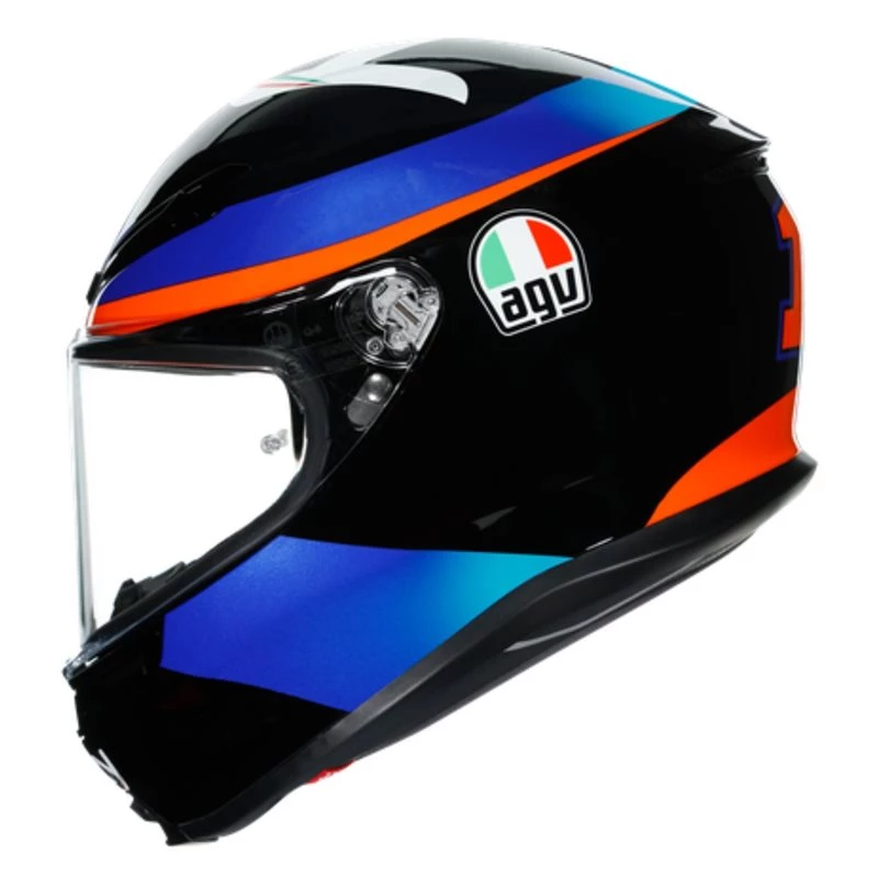 AGV K6 Marini Sky Racing Replica Helmet (Black|Blue|Orange) 6 AGV K6 Marini Sky Racing Replica Helmet (Black|Blue|Orange) - Image 4