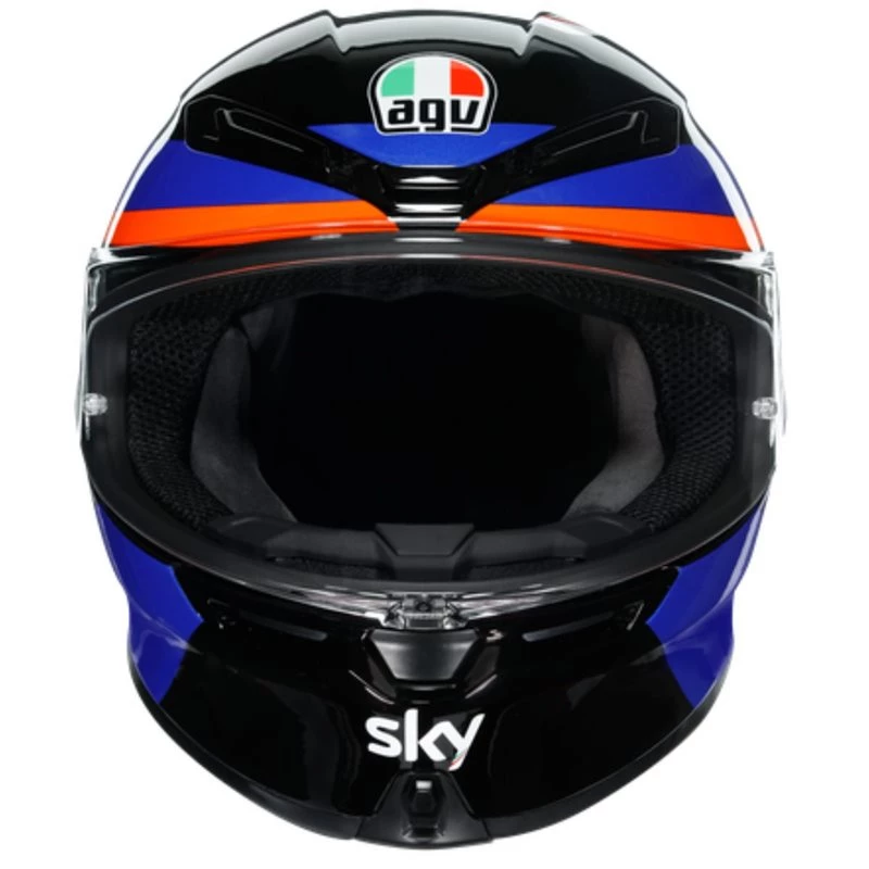 AGV K6 Marini Sky Racing Replica Helmet (Black|Blue|Orange) 7 AGV K6 Marini Sky Racing Replica Helmet (Black|Blue|Orange) - Image 5