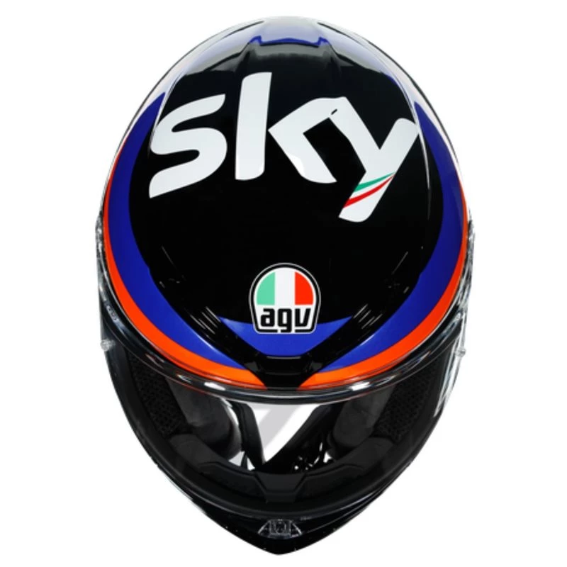 AGV K6 Marini Sky Racing Replica Helmet (Black|Blue|Orange) 10 AGV K6 Marini Sky Racing Replica Helmet (Black|Blue|Orange) - Image 8