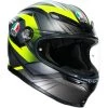 AGV K6 Excite Helmet (Grey|Flo Yellow) -Deals Helmets Full Face Store 34349