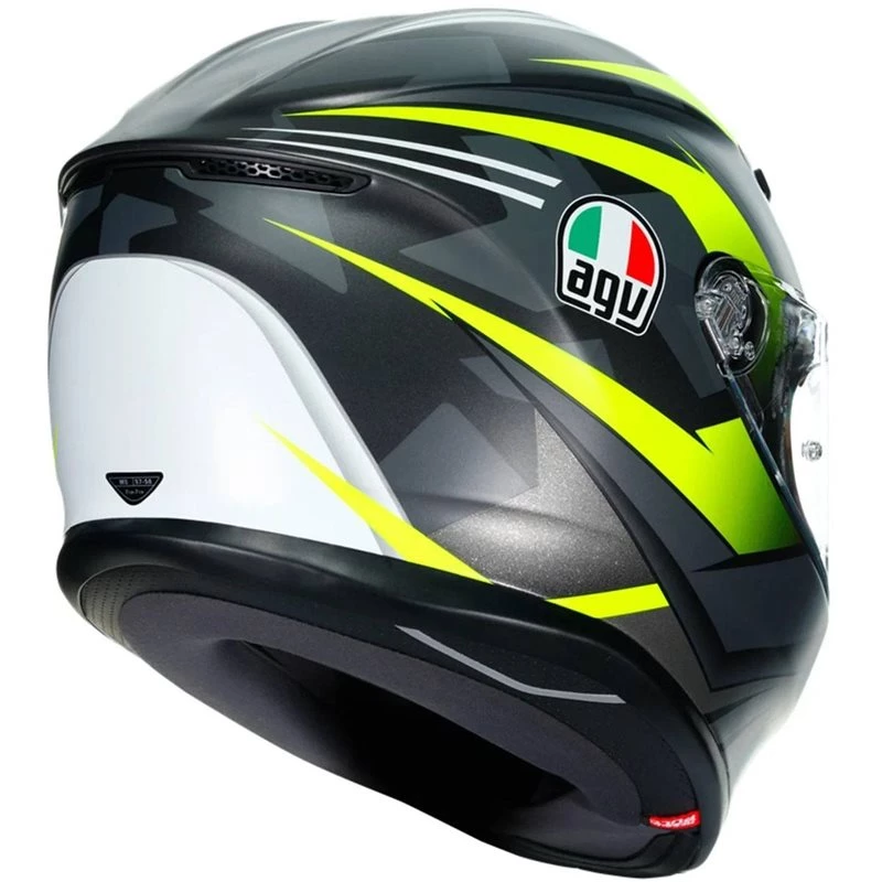 AGV K6 Excite Helmet (Grey|Flo Yellow) 8 AGV K6 Excite Helmet (Grey|Flo Yellow) - Image 6