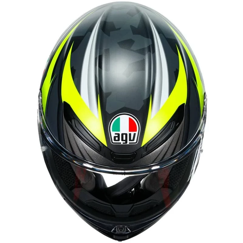 AGV K6 Excite Helmet (Grey|Flo Yellow) 9 AGV K6 Excite Helmet (Grey|Flo Yellow) - Image 7