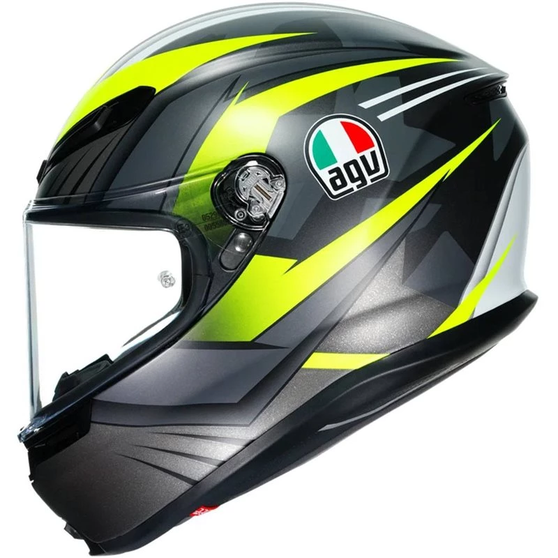 AGV K6 Excite Helmet (Grey|Flo Yellow) 10 AGV K6 Excite Helmet (Grey|Flo Yellow) - Image 8