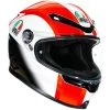 AGV K6 SIC58 Helmet (White|Red) -Deals Helmets Full Face Store 34350