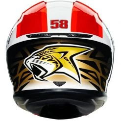 AGV K6 SIC58 Helmet (White|Red) -Deals Helmets Full Face Store 34350 5